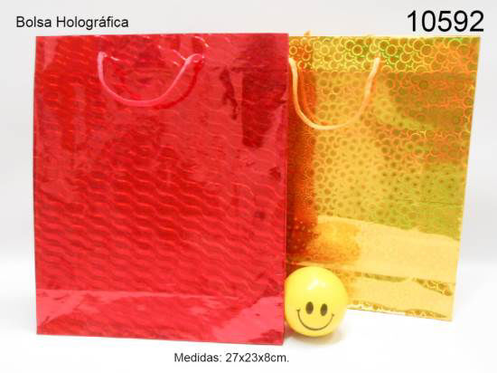 Imagen de BOLSA DE REGALO HOLOGRAFICA 27X23X8 CM 1.23